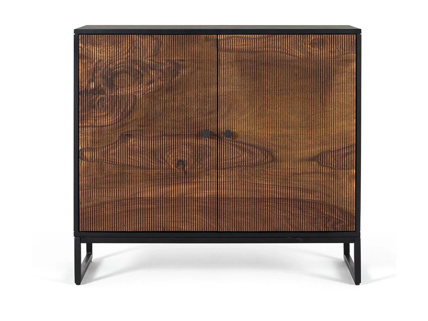 Elegantes Sideboard aus Palisander- und Mangoholz mit metallischen Akzenten