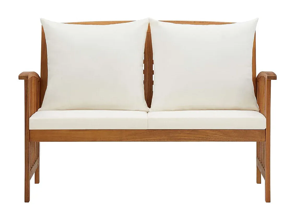 Hölzerne Gartenbank mit Kissen 120 cm