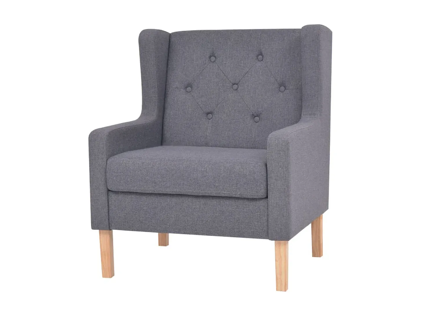 Moderner Loungesessel aus grauem Stoff für Wohnzimmer