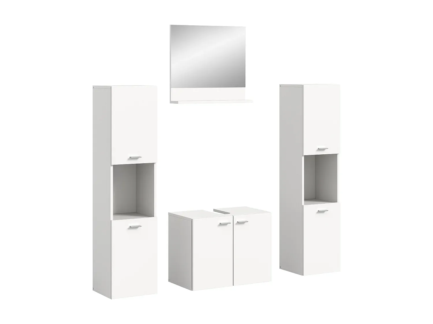 Elegantes Badmöbelset in Weiß