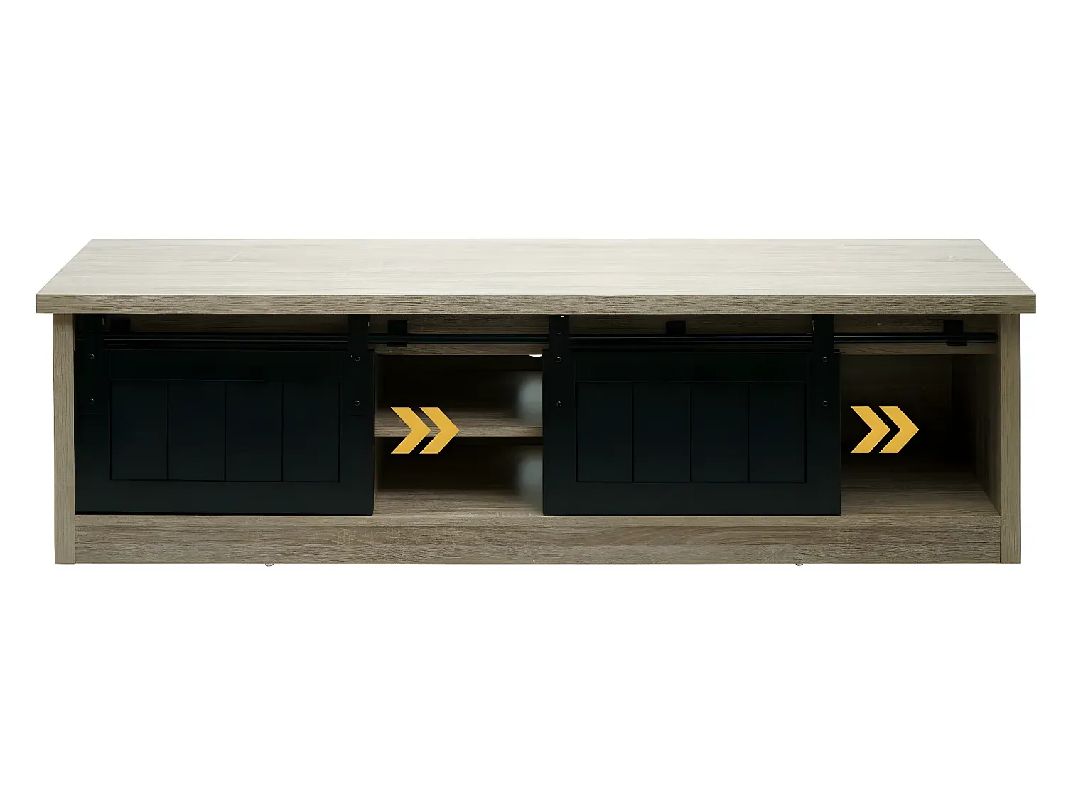 Moderner Holzfernsehständer mit offenem Design