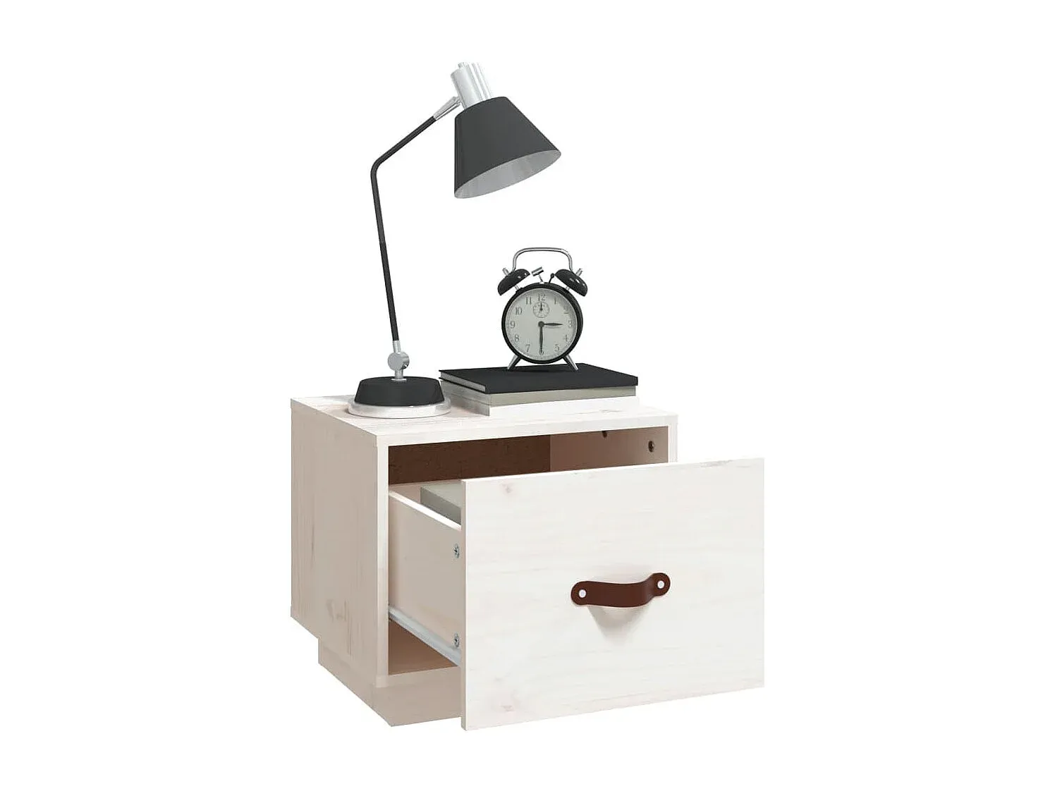 Set aus 2 Nachttischen, Holz, Weiß, 40x34x35 cm