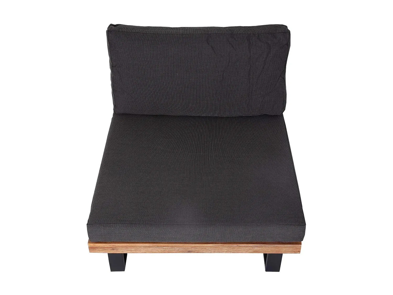 Zweisitziges Loungesessel-Set in Hellbraun mit Dunkelgrauem Polster