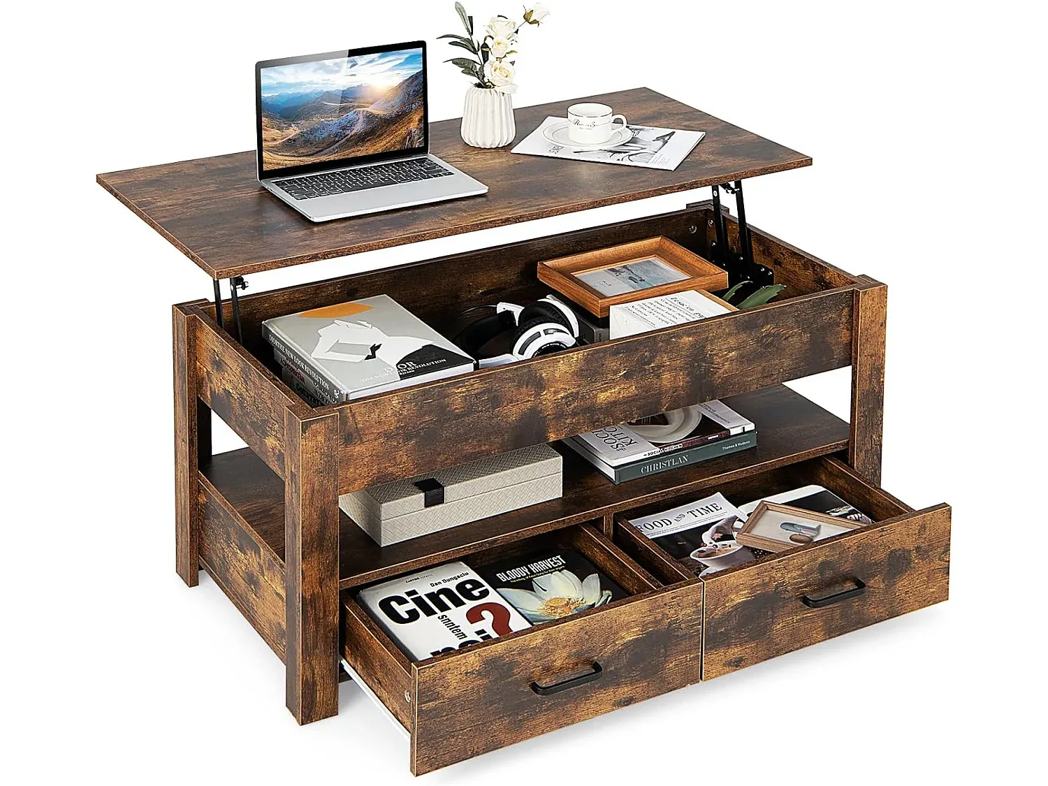 Höhenverstellbarer Wohnzimmertisch