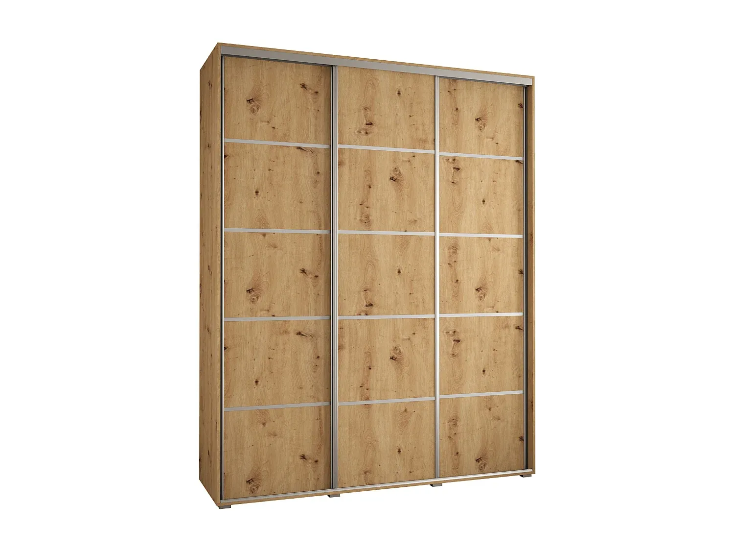 Großer Kleiderschrank mit Schwebetüren 3-türig