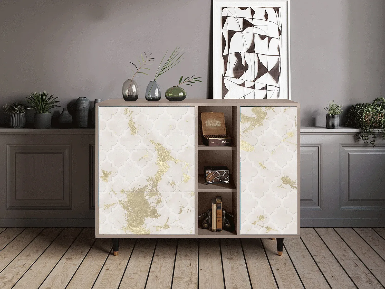 Elegantes Sideboard mit Stauraum - 125x98x48 cm