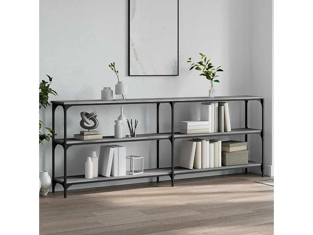 Moderner Schreibtisch in Grau, 200x29x75 cm