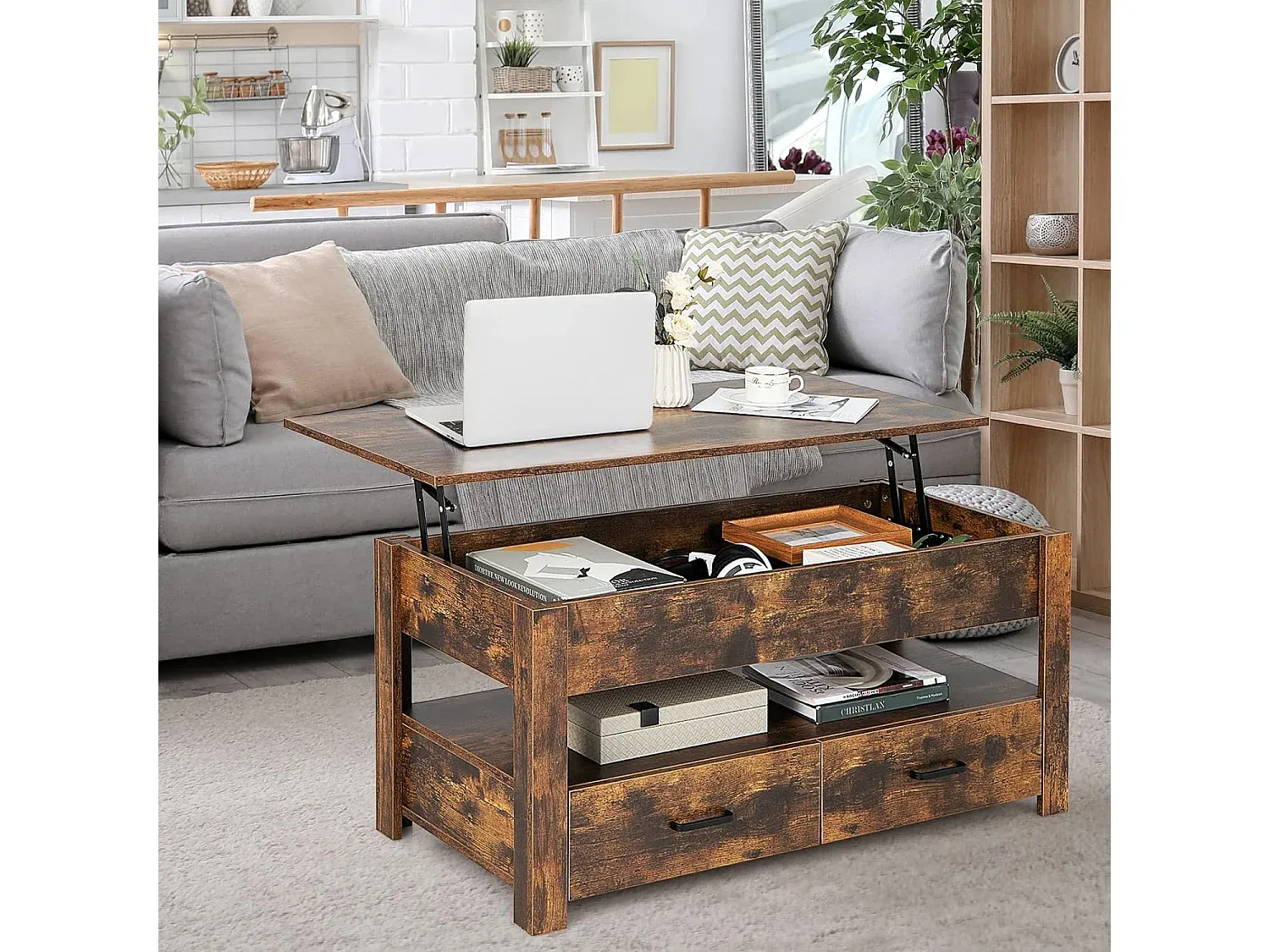 Höhenverstellbarer Wohnzimmertisch