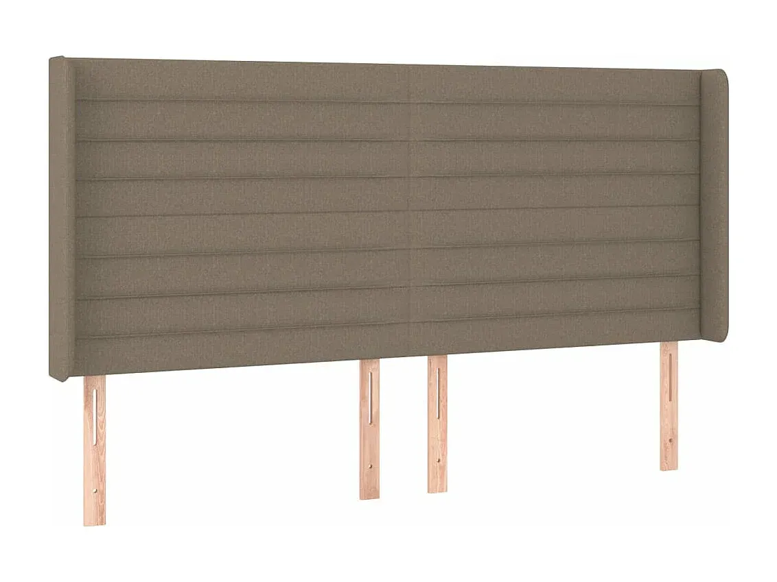 Kopfteil mit Ohren in Taupe, Stoff 203x16x118/128 cm