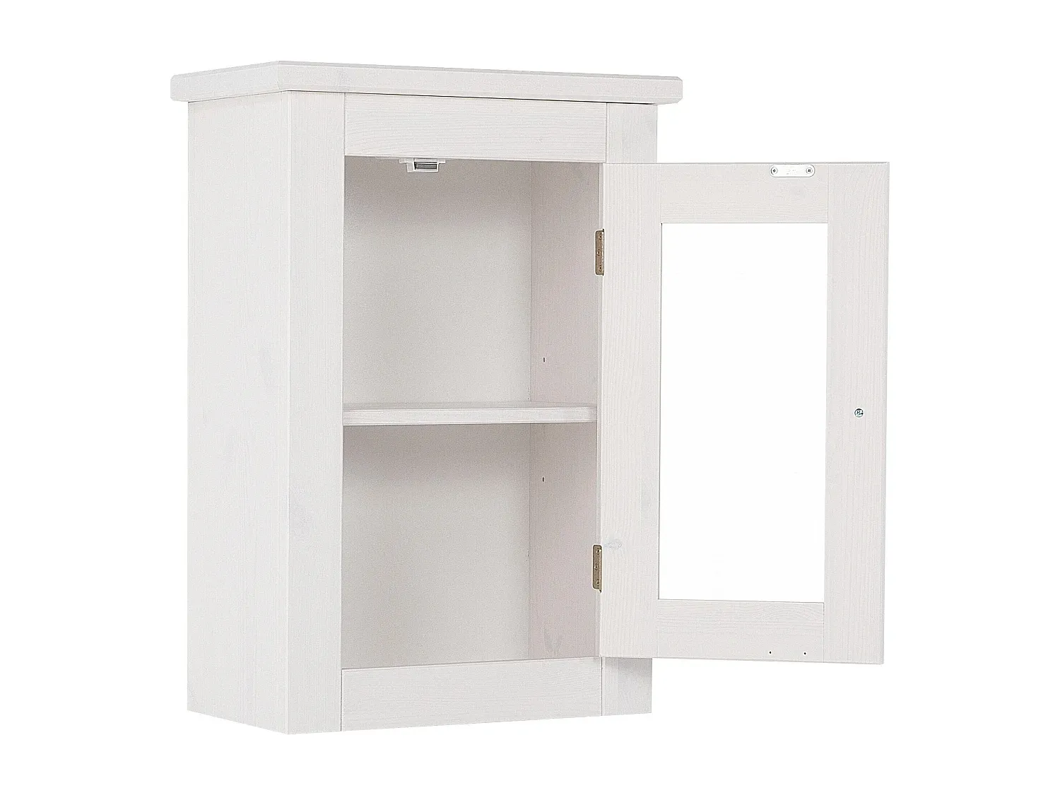 Kompakter Seitenschrank, Weiß, 45x26x70 cm