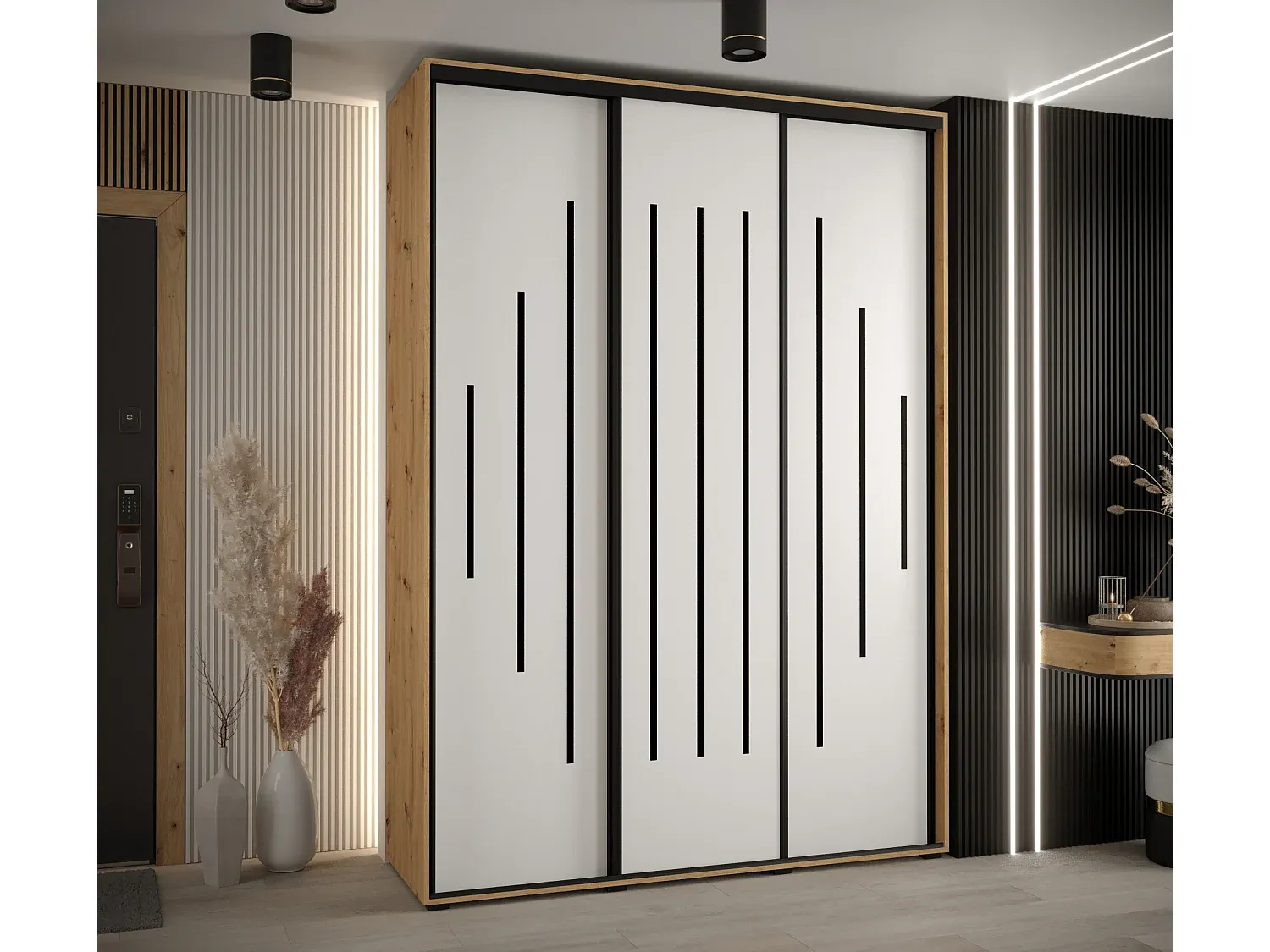 Moderner Kleiderschrank mit Schwebetüren