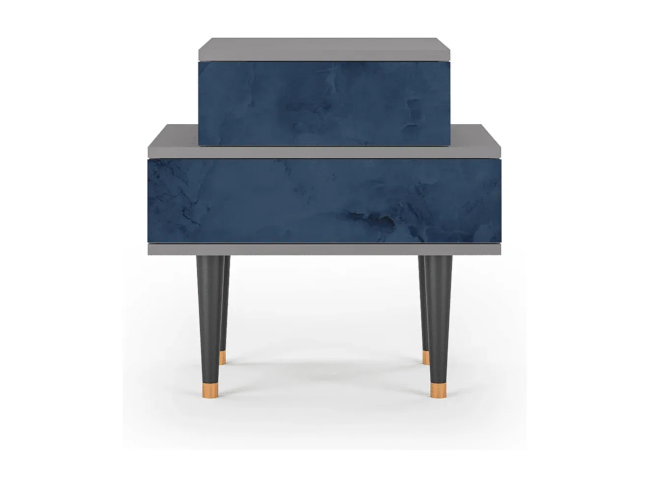 Moderner Nachttisch in Grau mit Stauraum