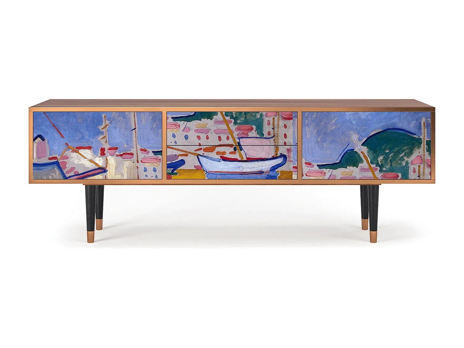 Elegantes TV-Möbel - Walnuss - 170x59x48 cm
