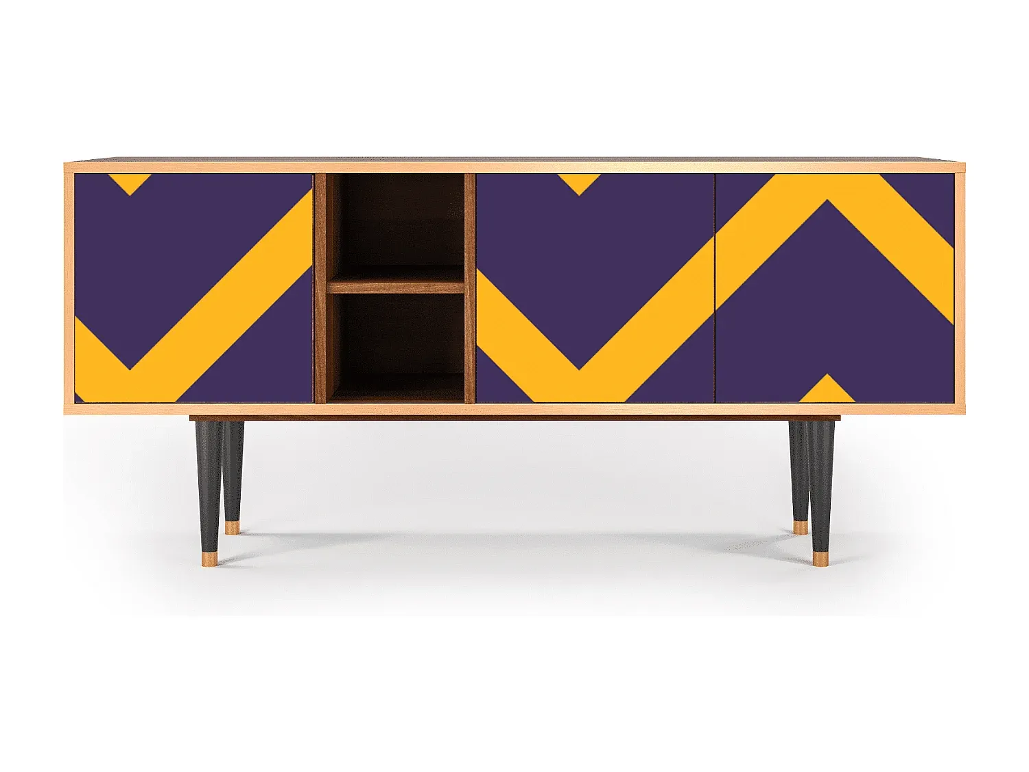 Eleganter TV-Schrank mit Walnussholz, 150x69x41 cm