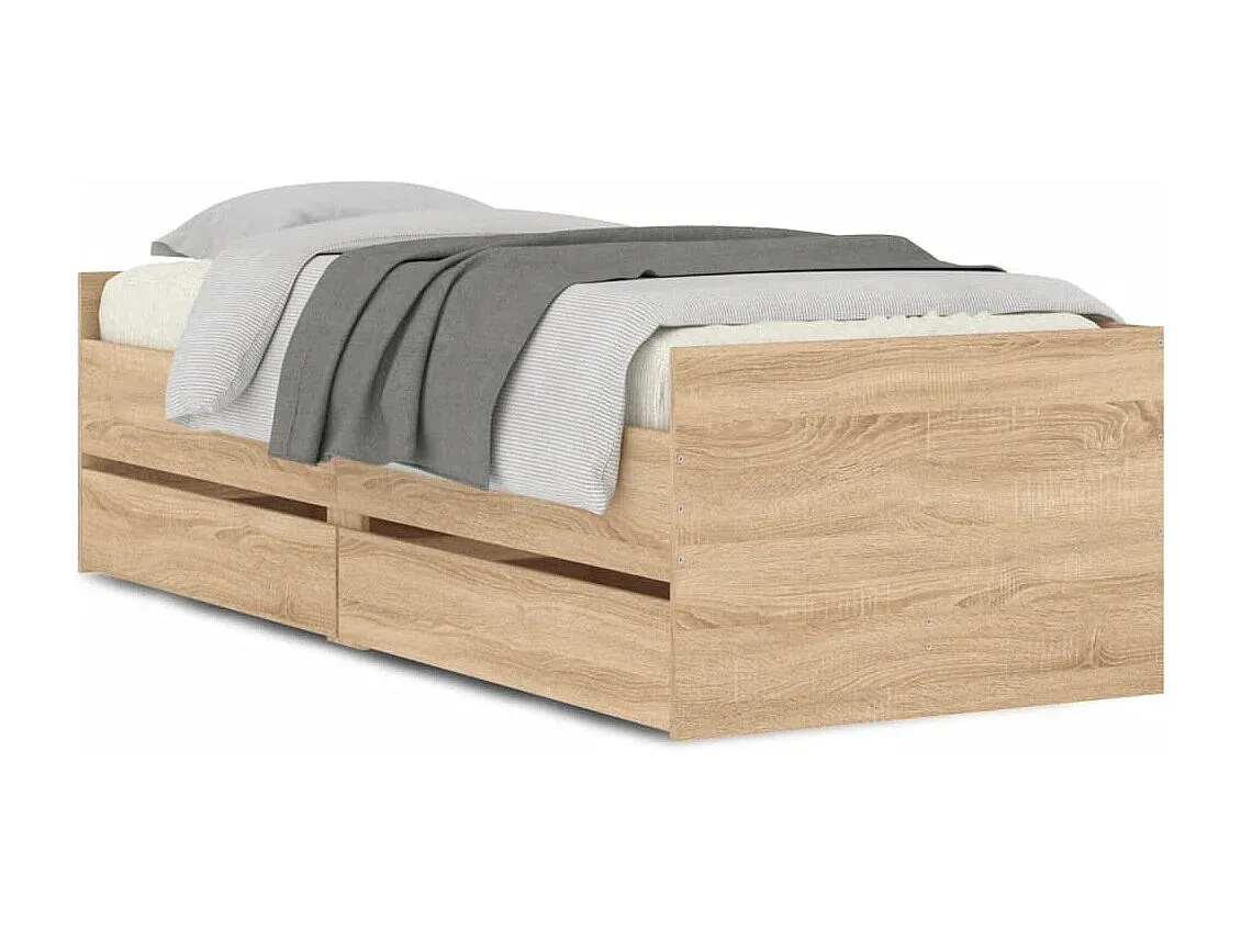 Holzbett mit Schubladen 90x190 cm