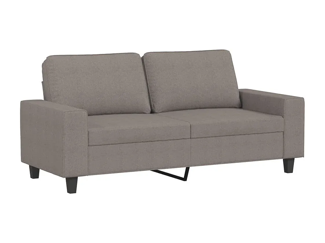Bequemes 2-Sitzer-Sofa in Taupe aus Stoff