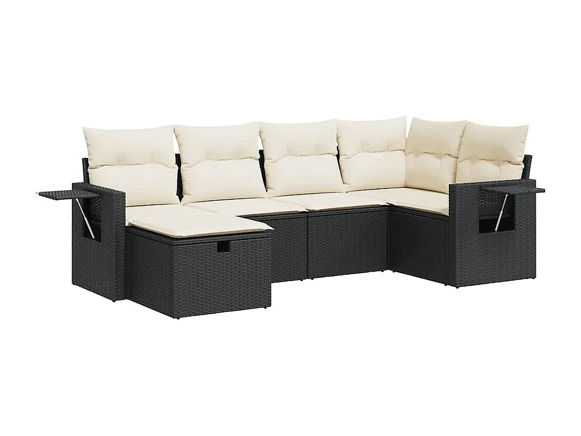 Moderne Gartenlounge mit Kissen aus Poly Rattan