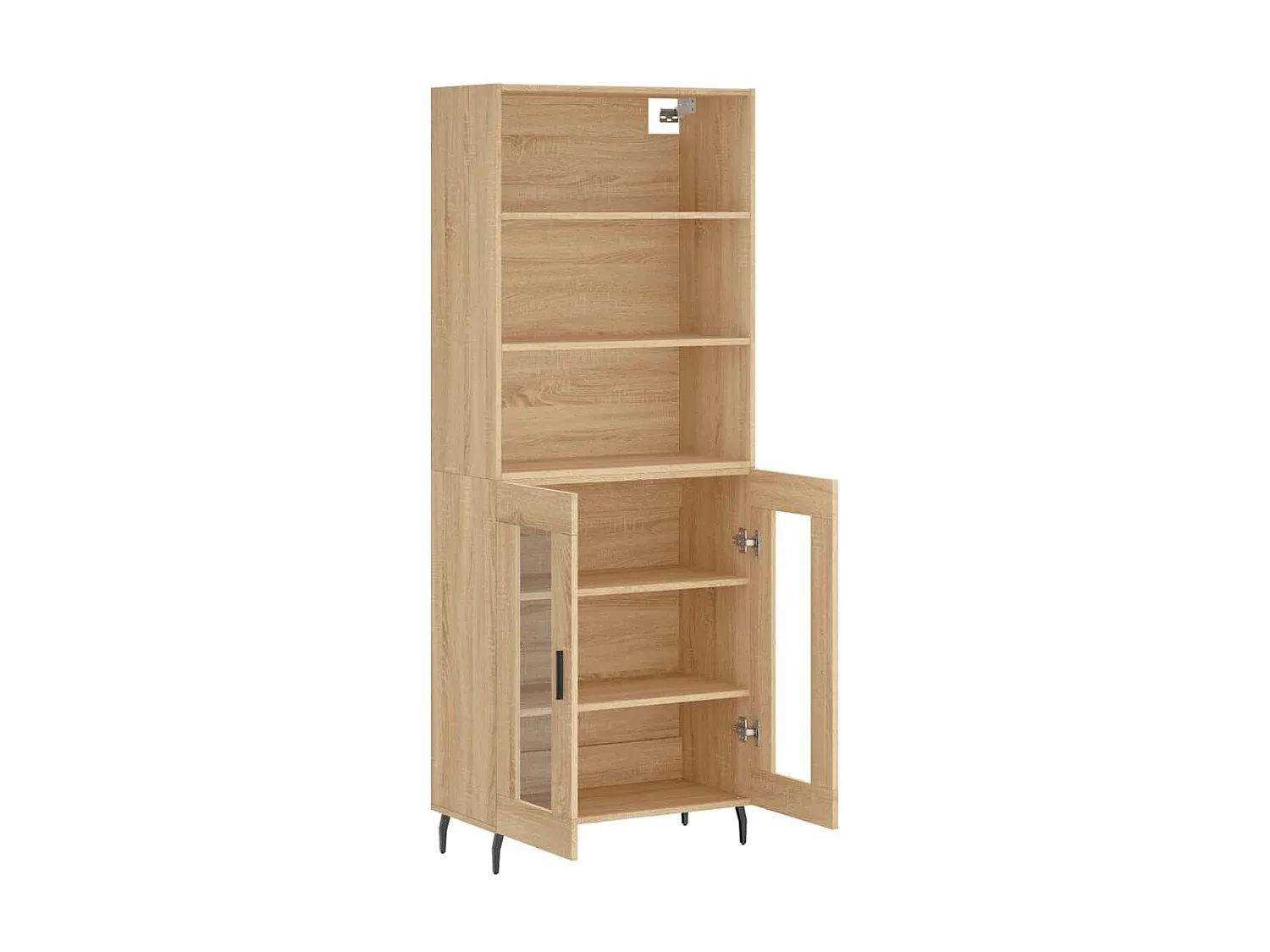 Elegantes Highboard in Sonoma-Eiche, 69,5x34x180 cm
