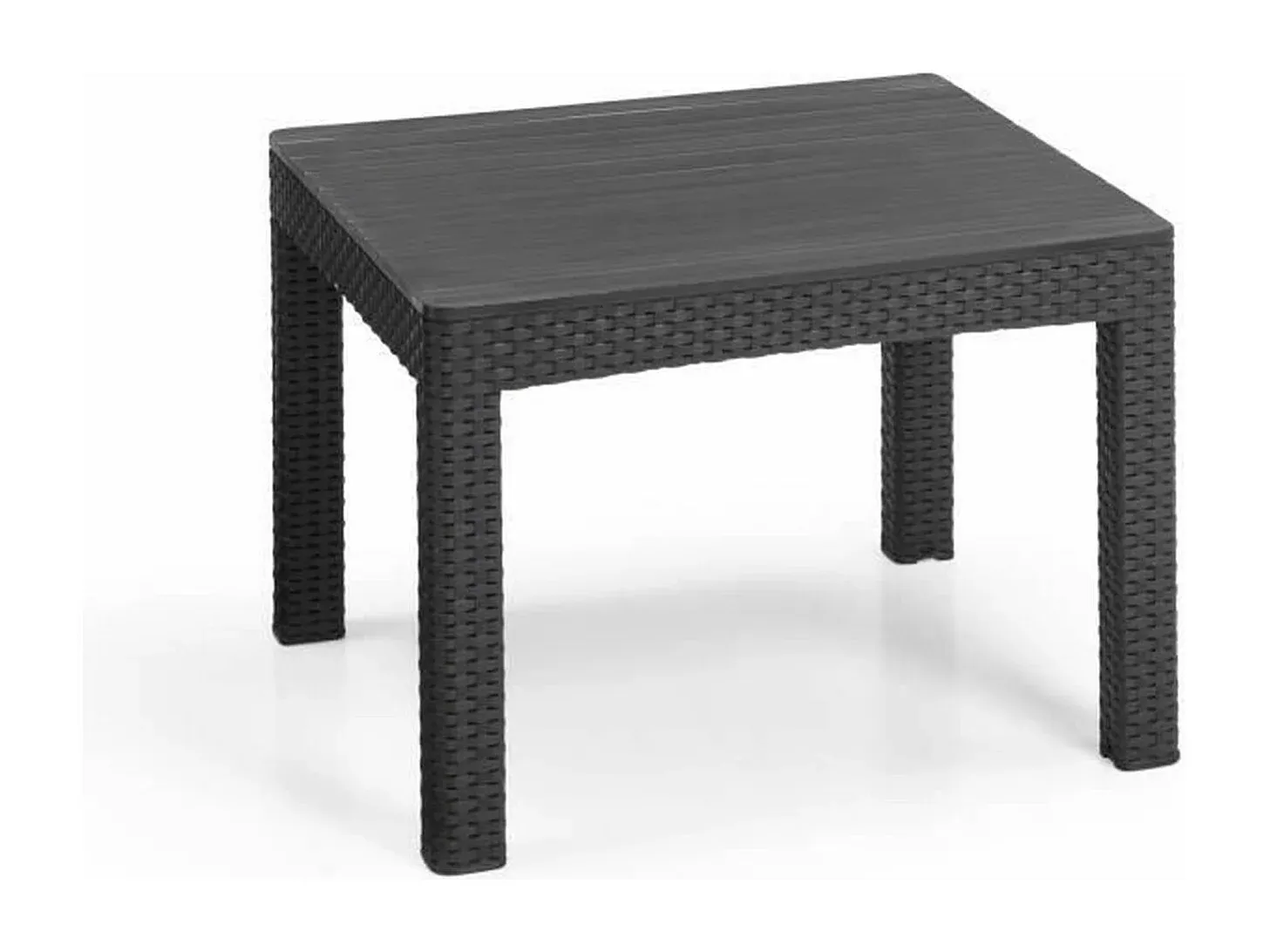 5-sitzige Gartenmöbel aus Flechtoptikharz in Graphit