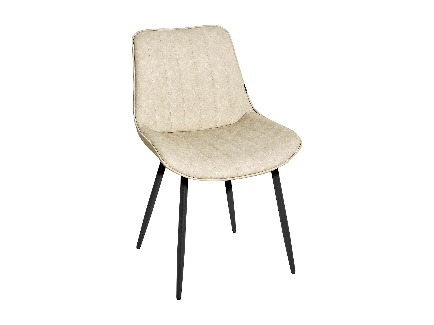 Esszimmerstühle Set aus Kunstleder, Beige