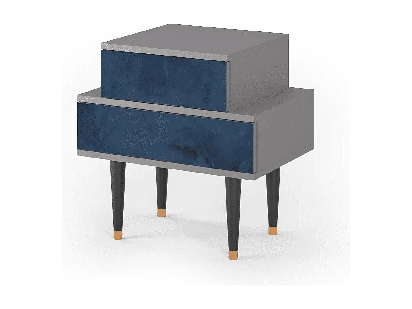 Moderner Nachttisch in Grau mit Stauraum