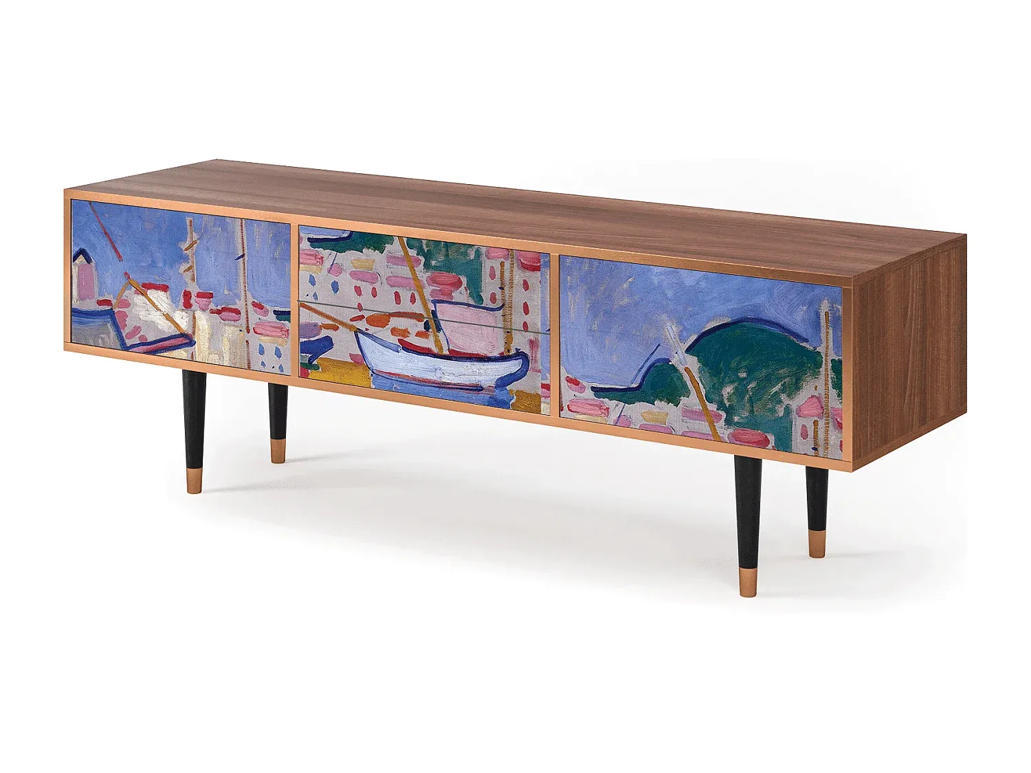 Elegantes TV-Möbel - Walnuss - 170x59x48 cm