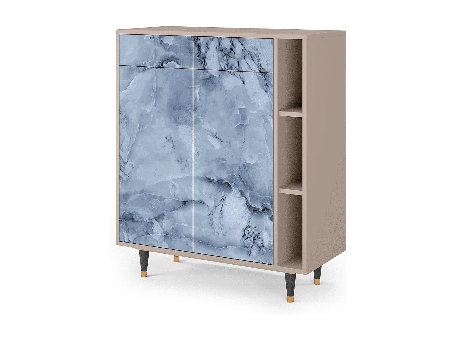 Eleganter Sideboard mit großem Stauraum, 96x110x41 cm