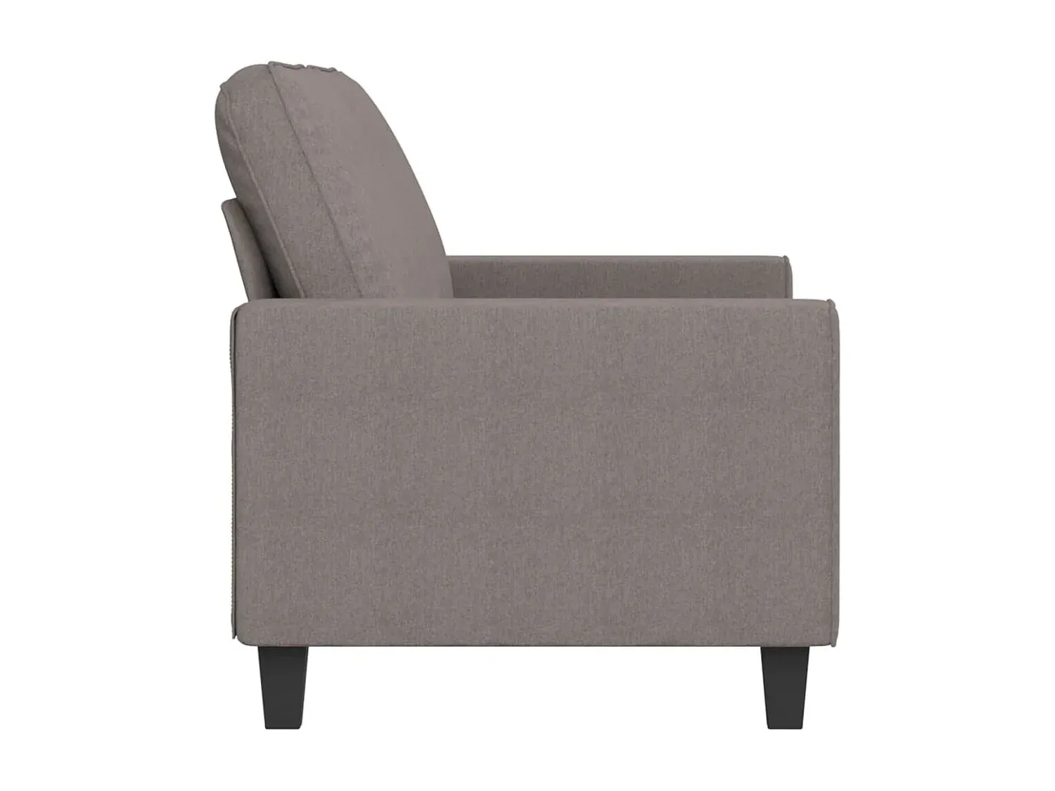 Bequemes 2-Sitzer-Sofa in Taupe aus Stoff