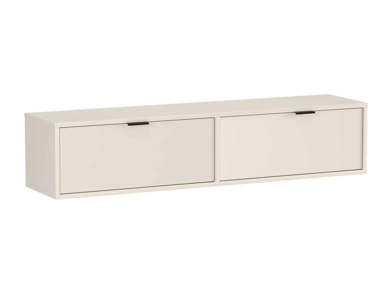 Moderner TV-Schrank mit glatten Fronten, 140x30x33 cm, Kaschmir