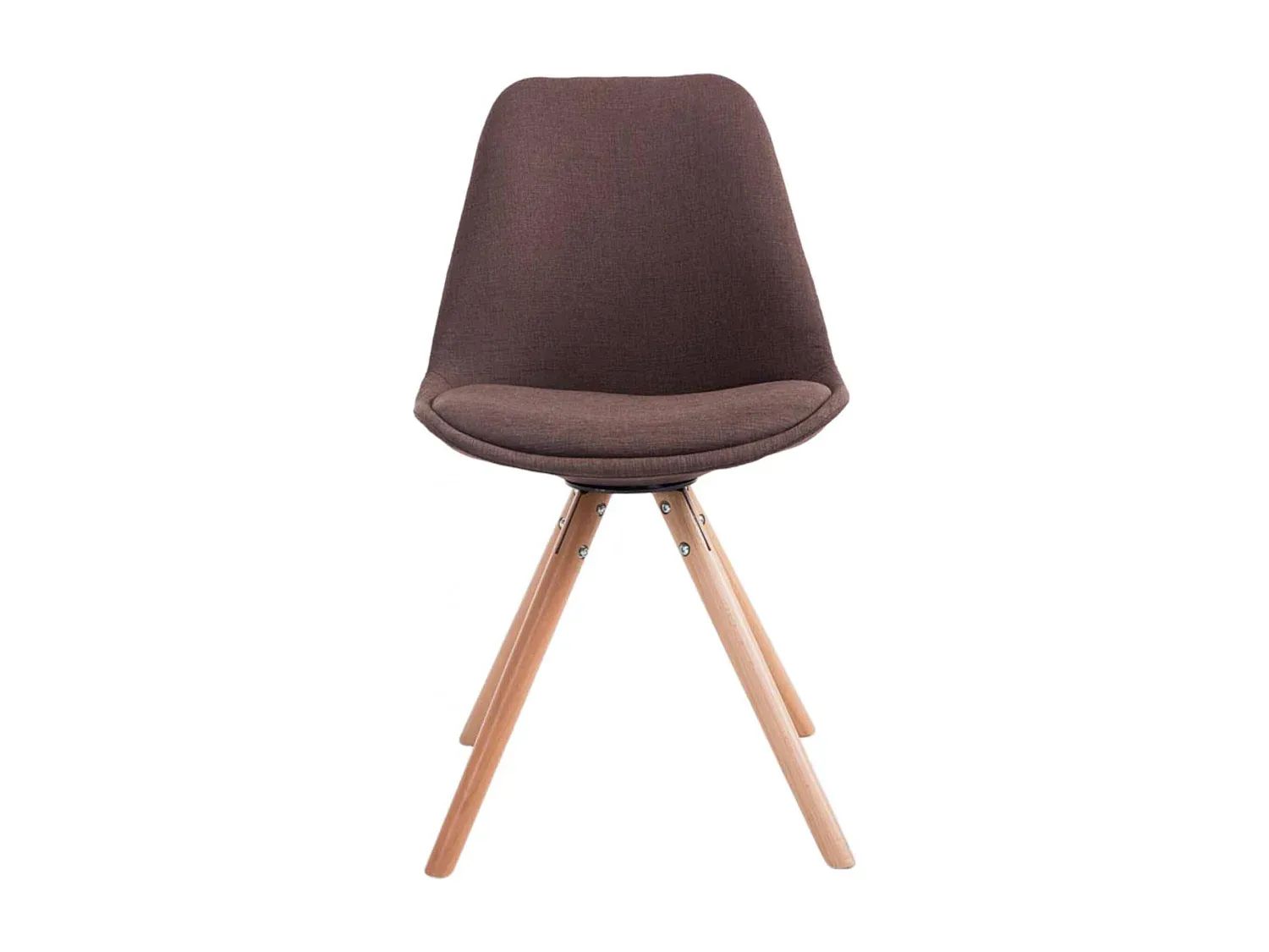 Esszimmerstuhl Set aus Stoff in Braun