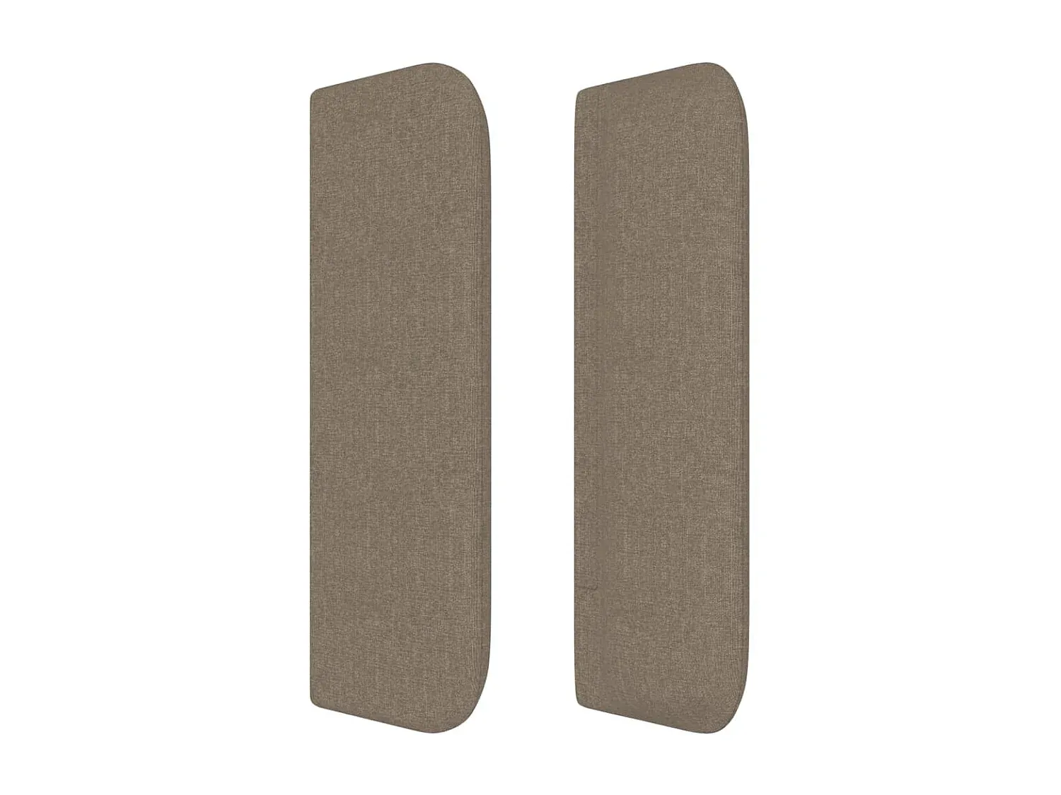 Bettkopfteil mit Ohren aus Stoff in Taupe 183x16x78/88 cm