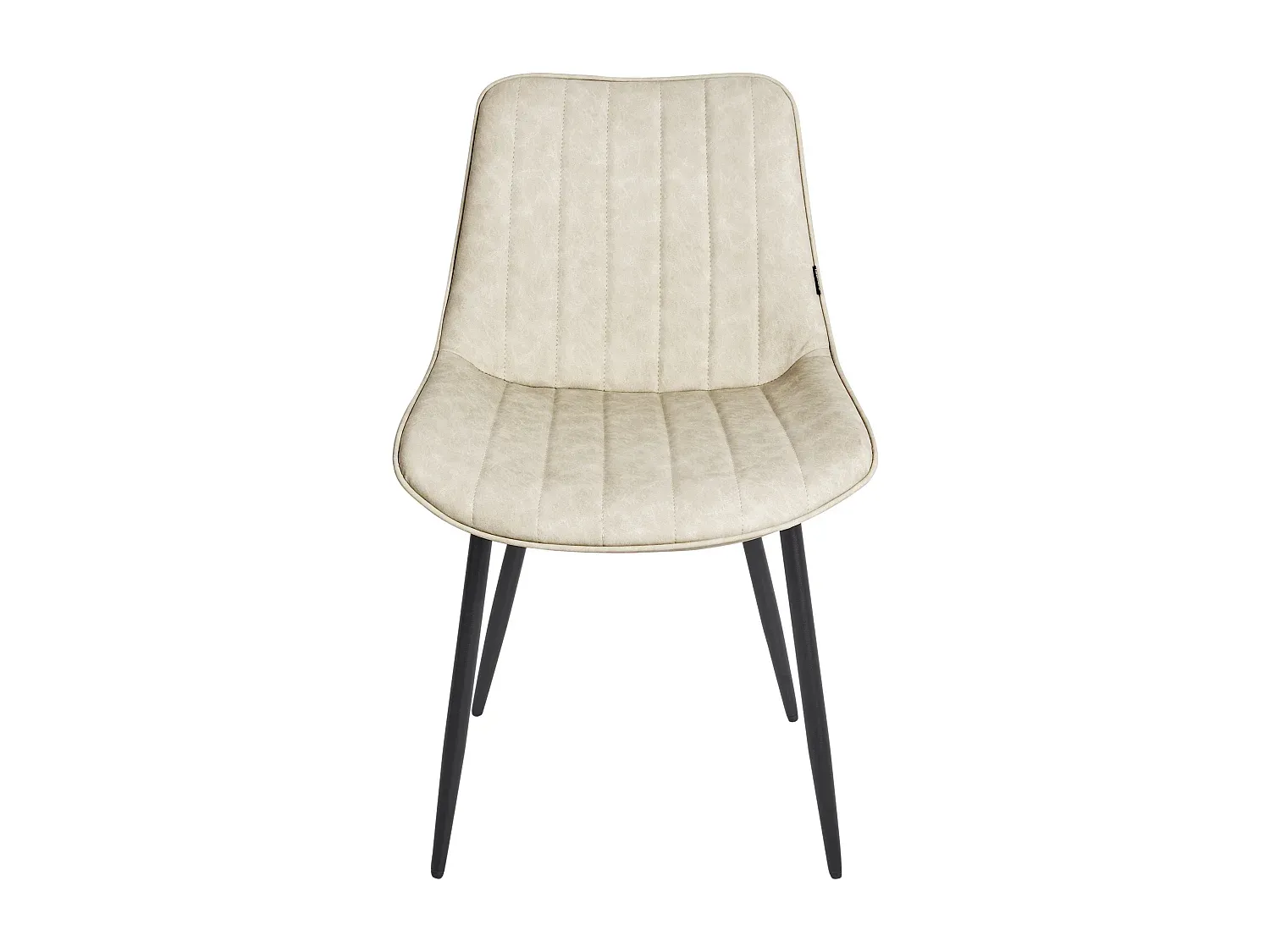 Esszimmerstühle Set aus Kunstleder, Beige