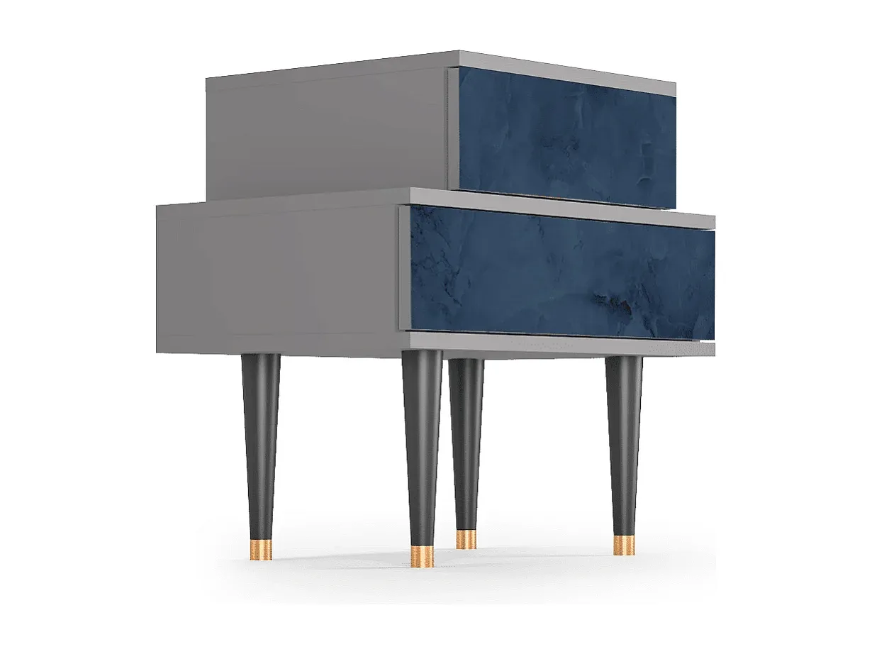 Moderner Nachttisch in Grau mit Stauraum