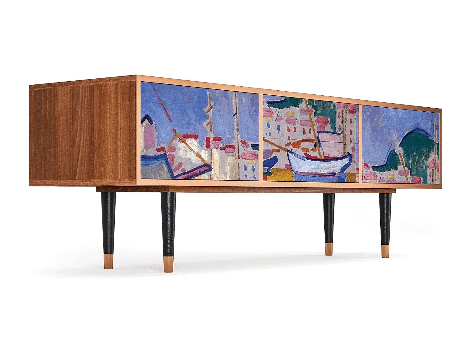 Elegantes TV-Möbel - Walnuss - 170x59x48 cm