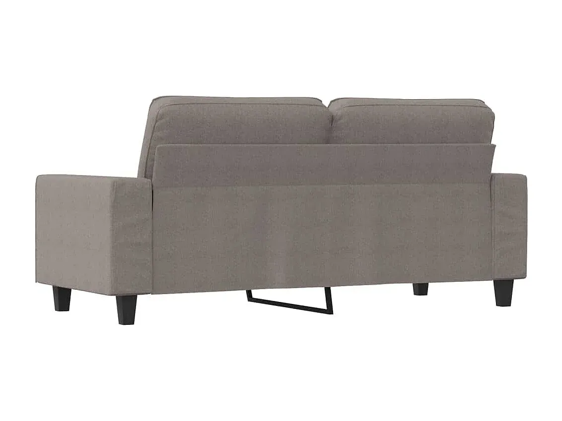 Bequemes 2-Sitzer-Sofa in Taupe aus Stoff