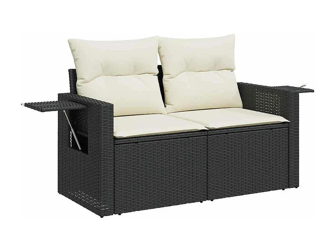 Moderne Gartenlounge mit Kissen aus Poly Rattan