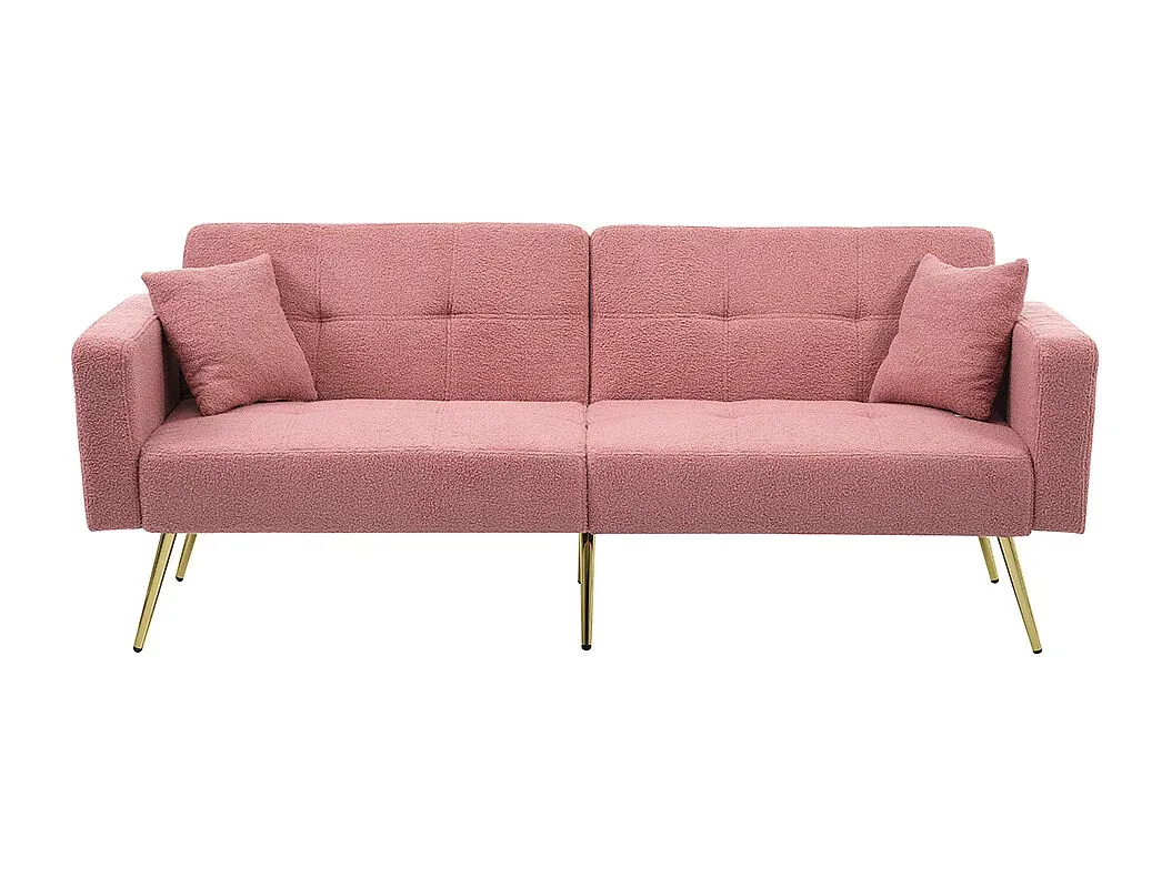 Multifunktionales Sofa mit Schlaffunktion und seitlichen Taschen