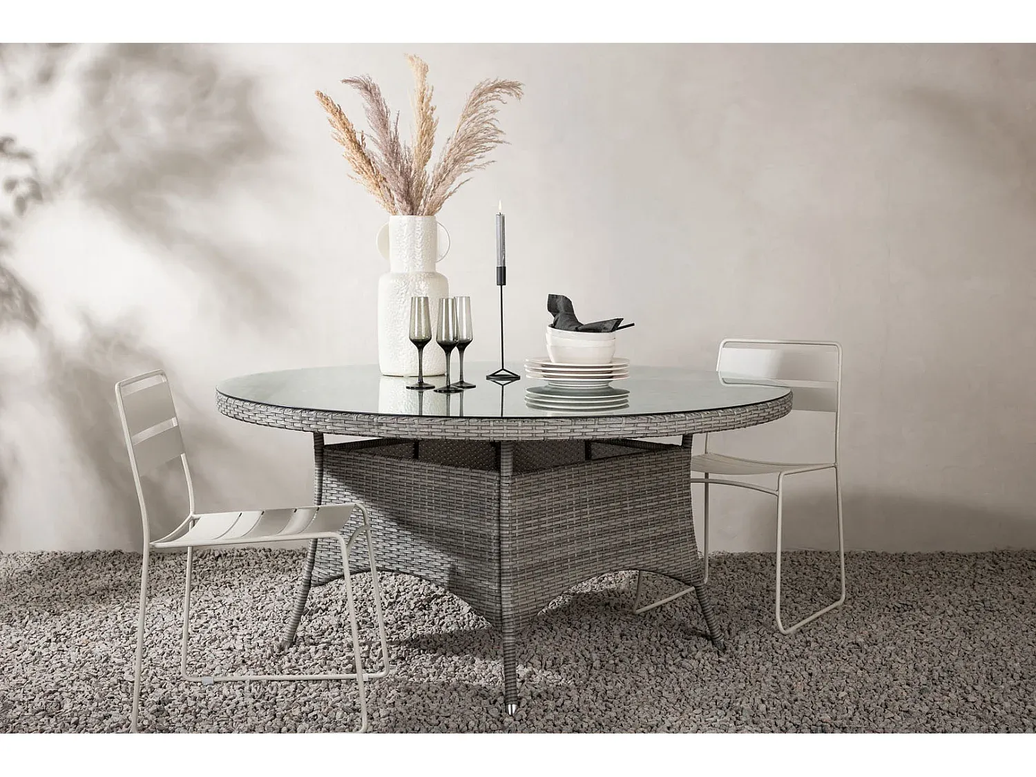 Moderner Esstisch in Grau, 150cm