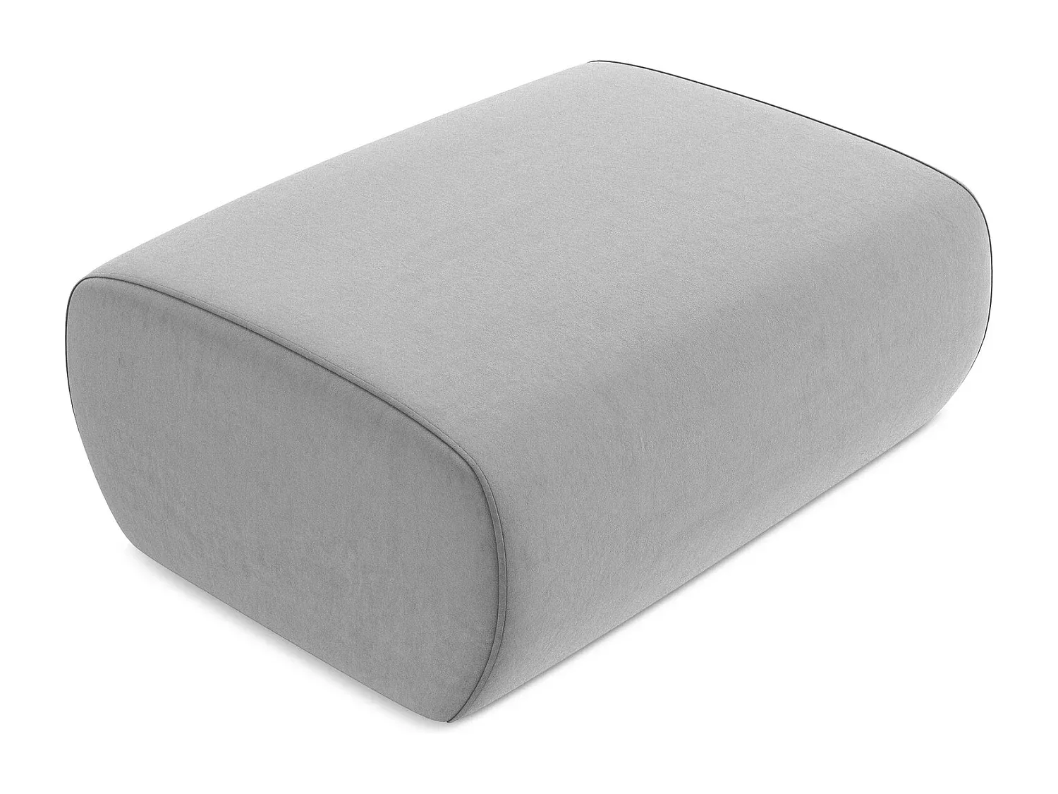 Moderner Samt-Hocker in Grau