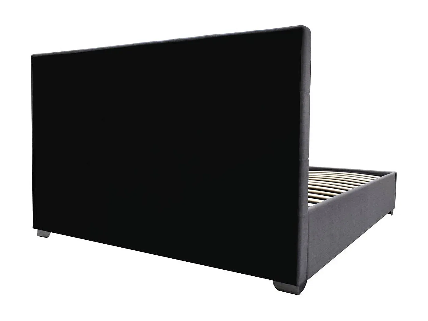 Stauraumbett in Grau - 140 x 190 cm