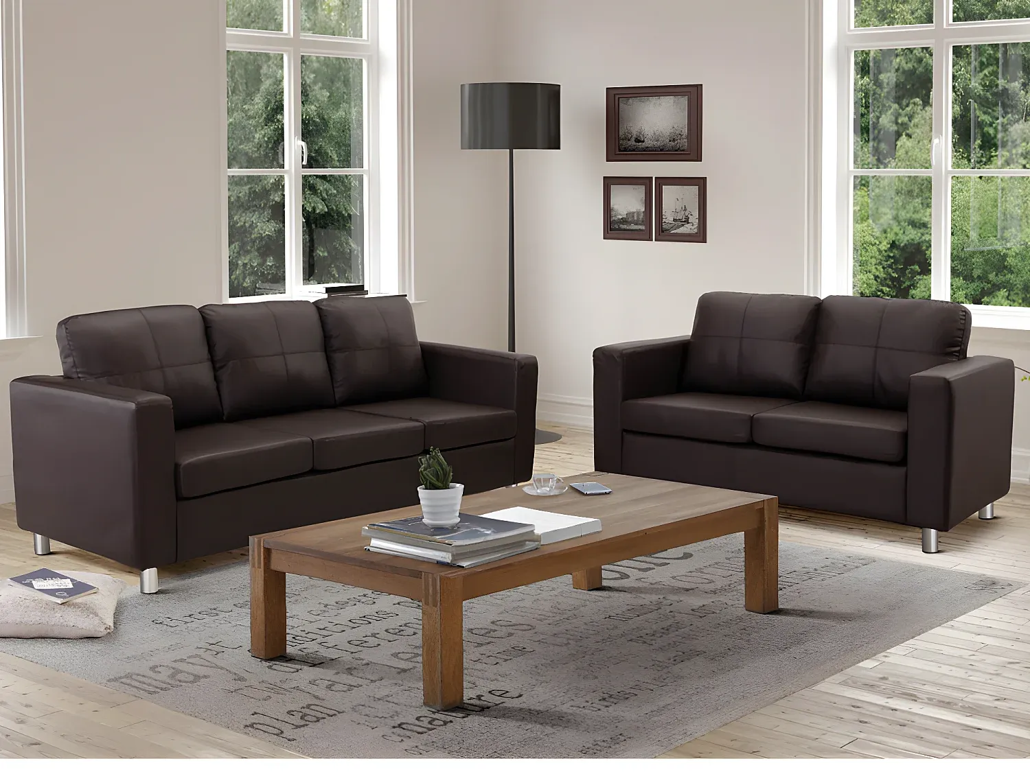 Modulare Sofagarnitur in Braun für Ihr Wohnzimmer