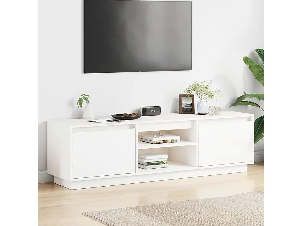 Moderner TV-Schrank aus Massivholz in Weiß