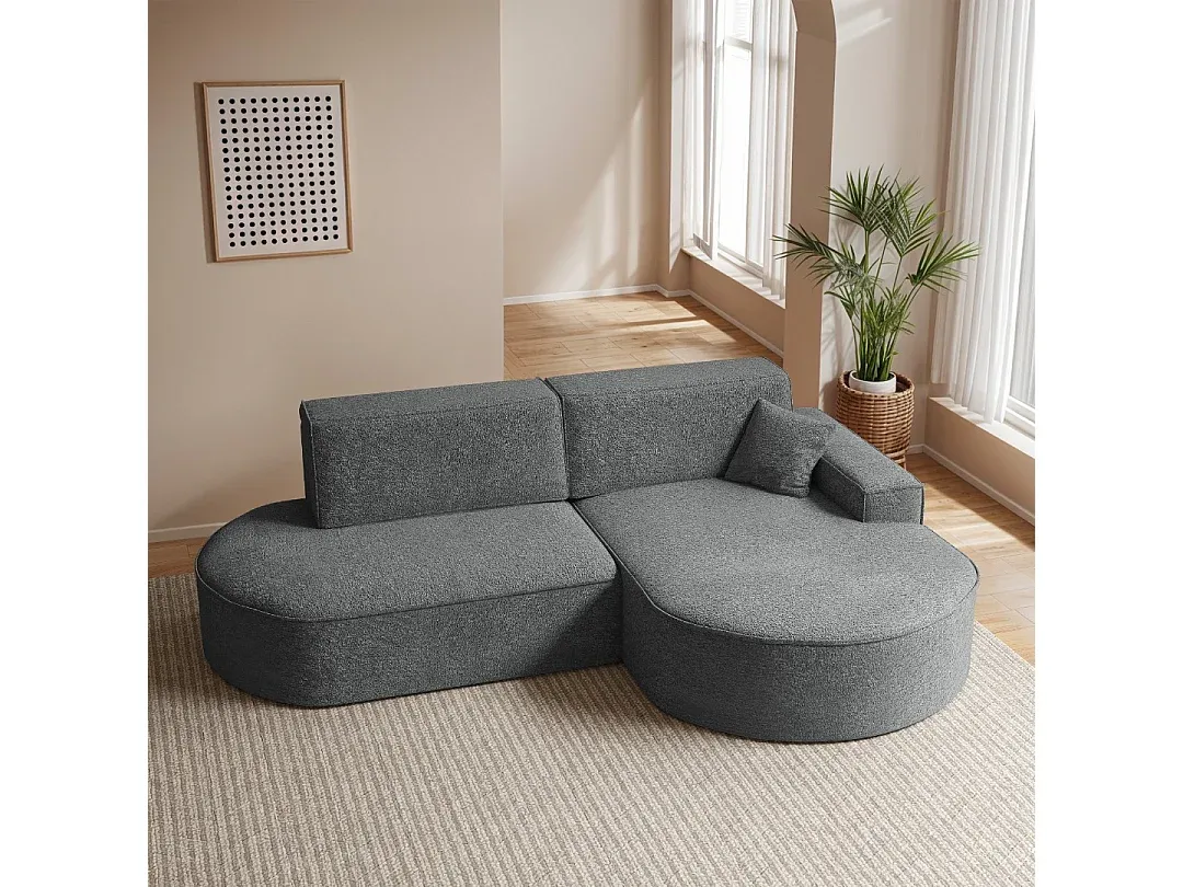 Ecksofa mit modernem Design und hohem Komfort in Anthrazit