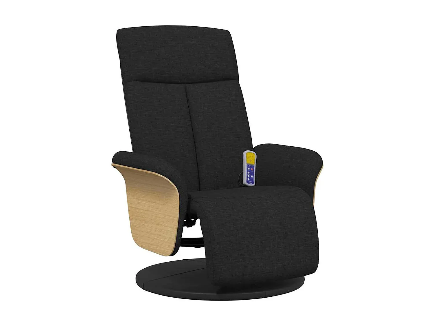 Ergonomischer Massagesessel mit Fußstütze, Schwarz