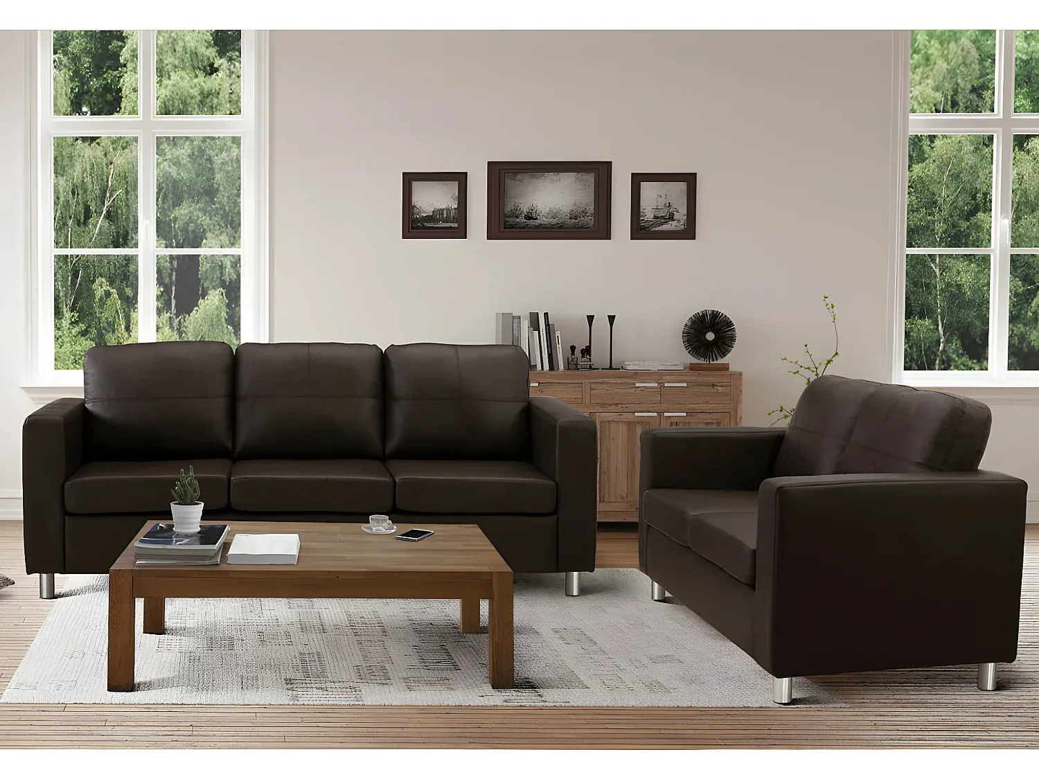 Modulare Sofagarnitur in Braun für Ihr Wohnzimmer
