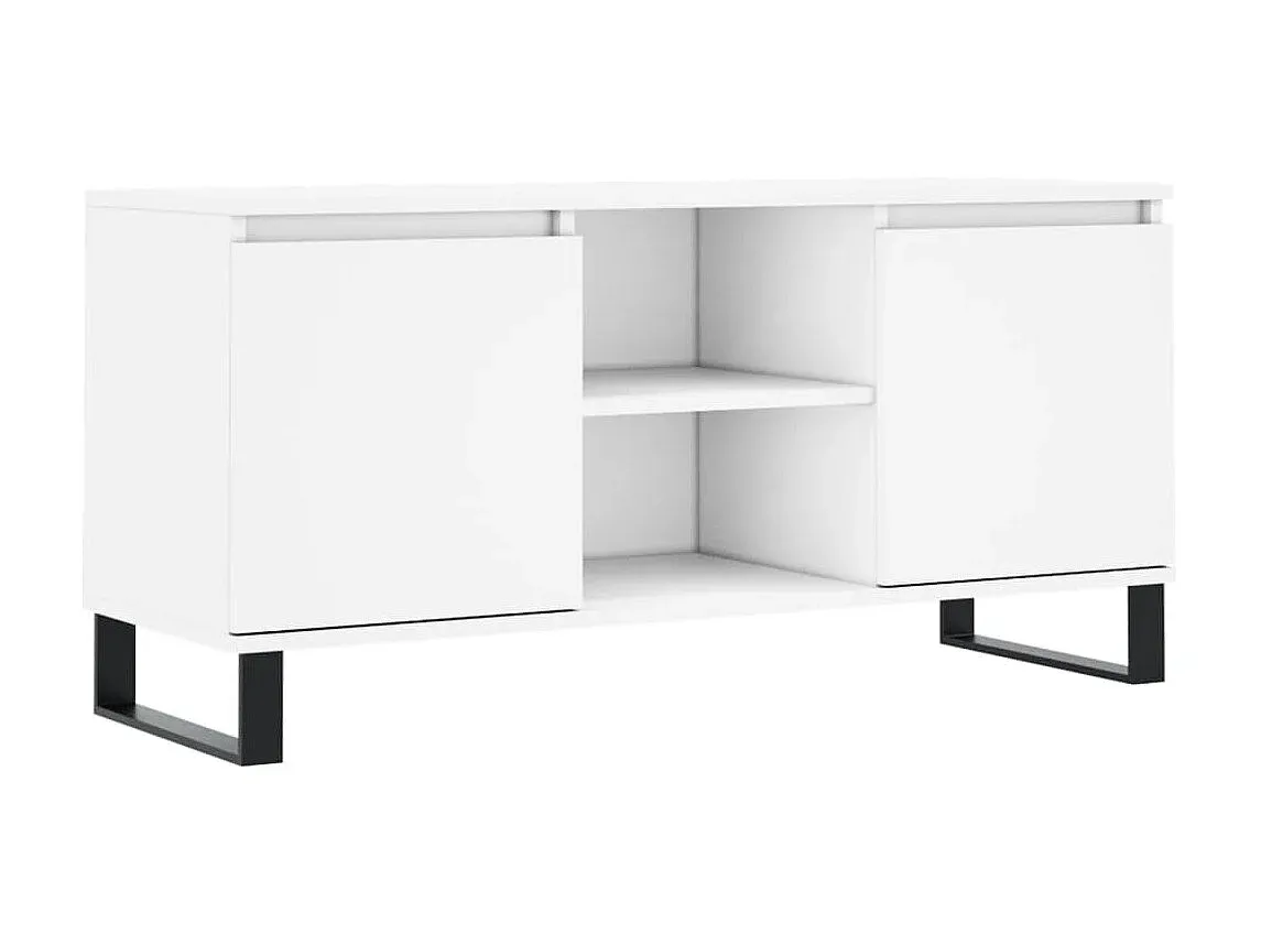 Moderner TV-Schrank in Weiß, 104x35x50 cm