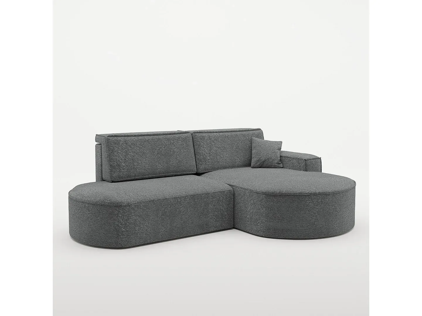 Ecksofa mit modernem Design und hohem Komfort in Anthrazit