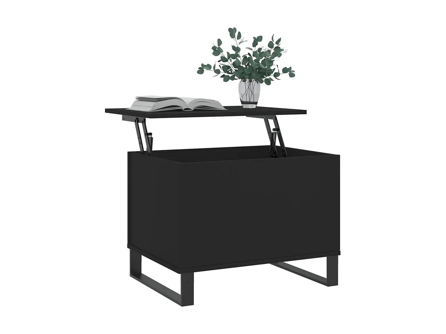 Moderner Schwarzer Couchtisch aus Holzwerkstoff 60x45 cm