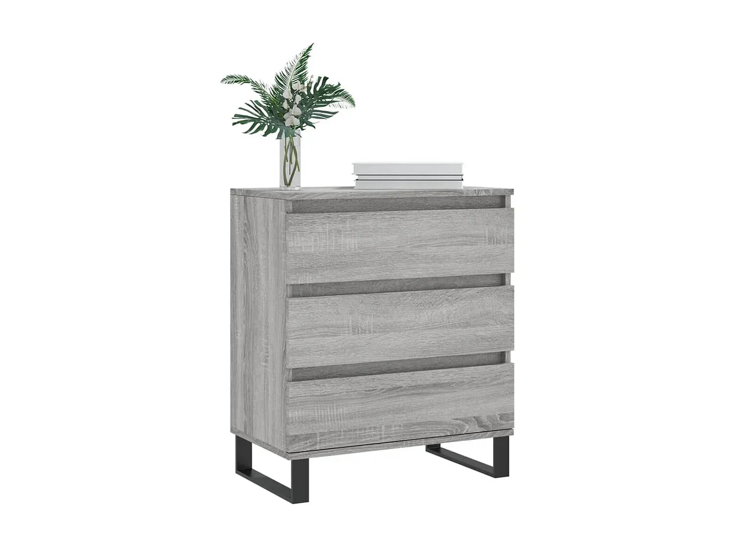 Modernes Sideboard in Grau Sonoma - Kompakte Größe für jeden Raum
