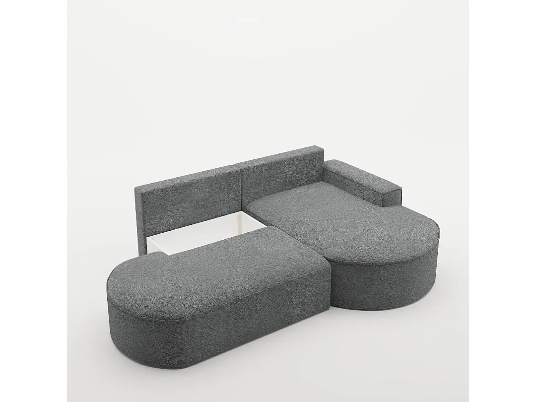 Ecksofa mit modernem Design und hohem Komfort in Anthrazit